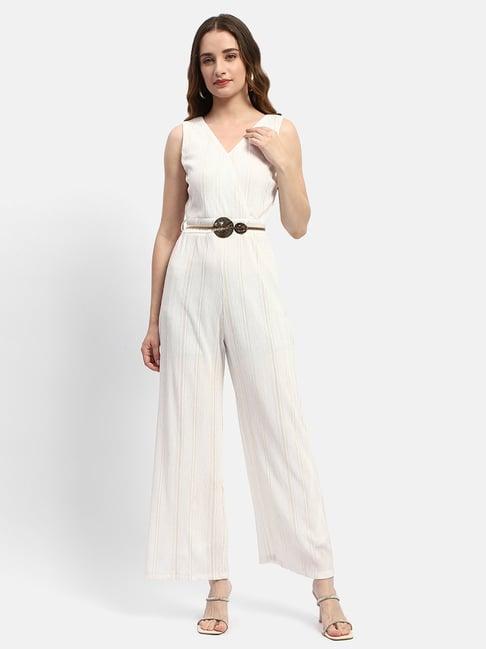 madame white maxi jumpsuit