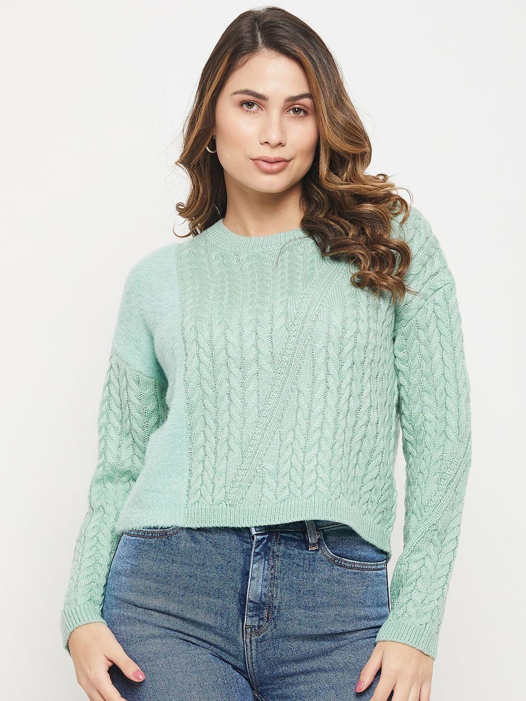 madame women acrylic cable knit pullover