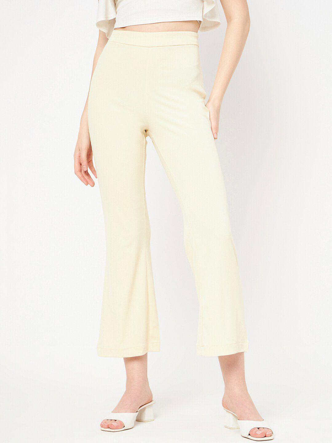 madame women cropped bootcut trousers