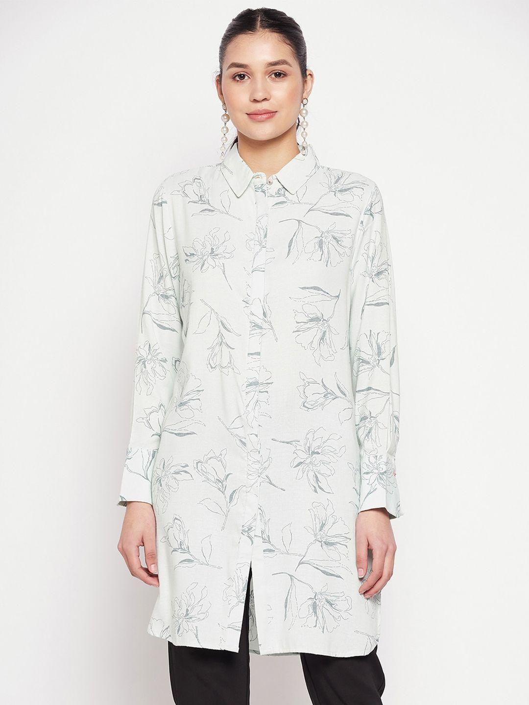 madame women floral printed casual shirt