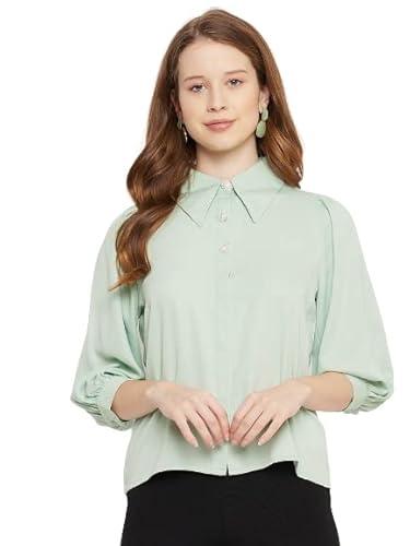 madame women green shirts size(m)