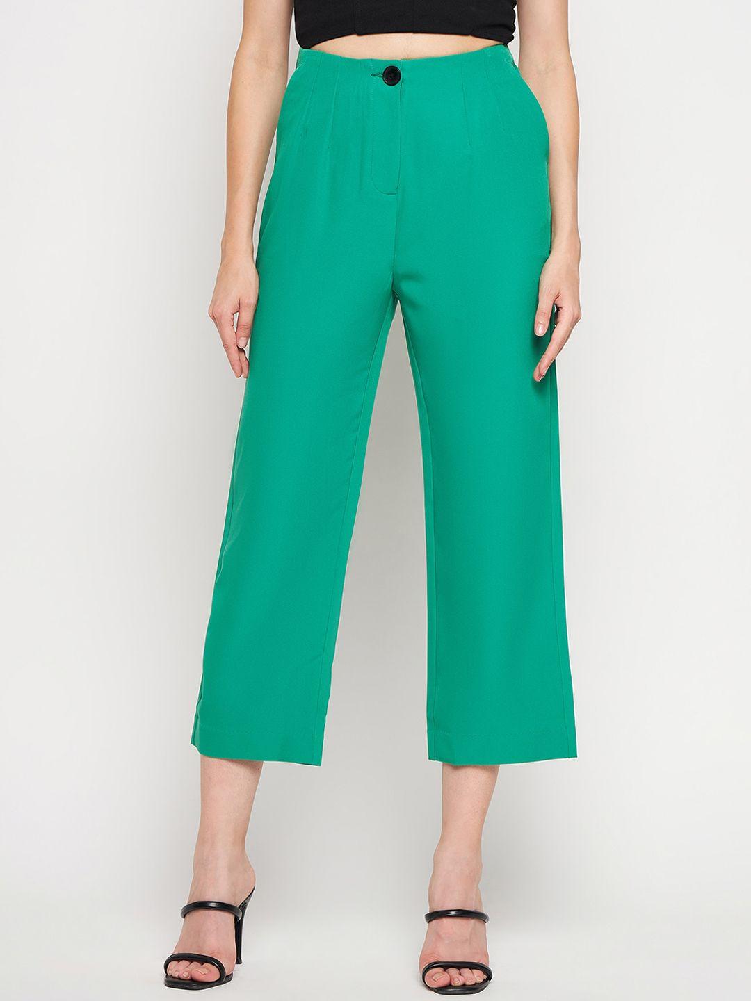 madame women high-rise regular fit pleated culottes trousers
