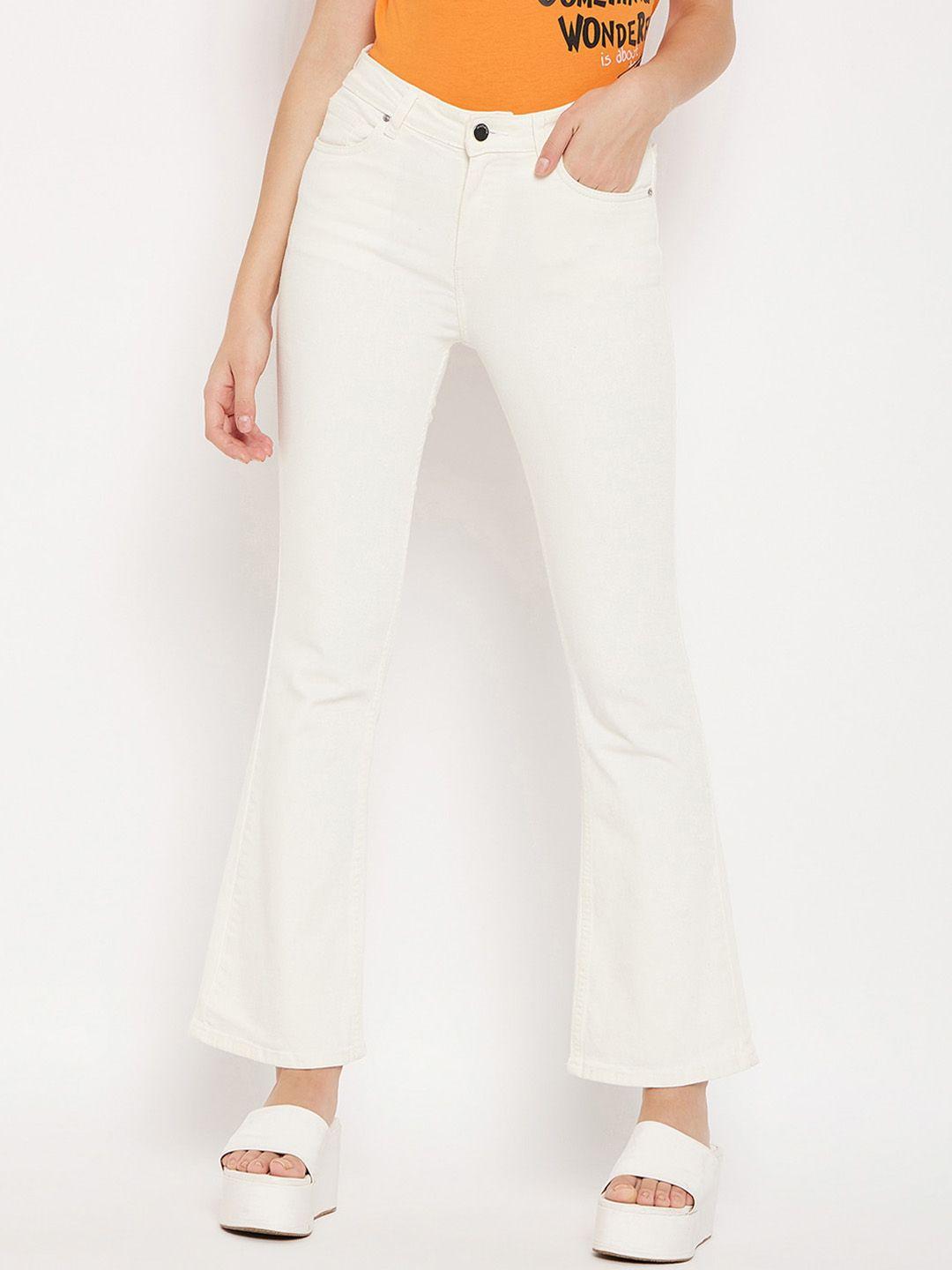 madame women mid-rise bootcut cotton jeans