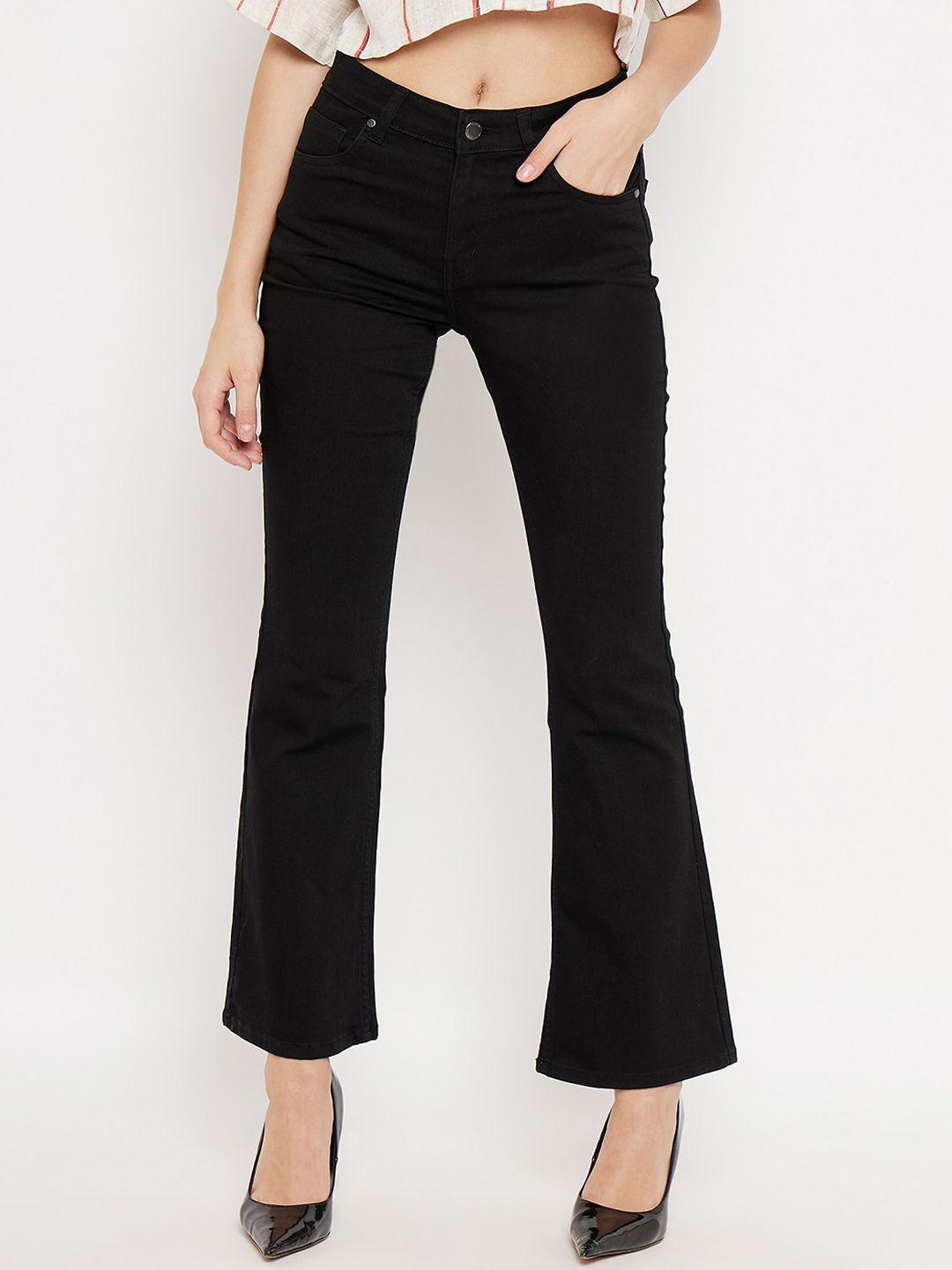 madame women mid-rise bootcut cotton jeans