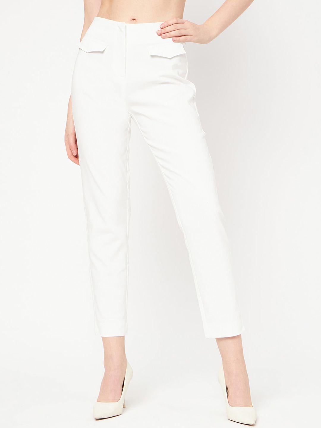 madame women off white trousers
