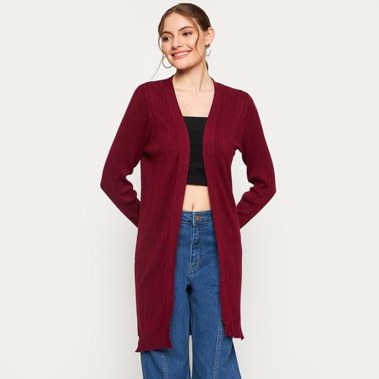 madame women ribbed longline shrug