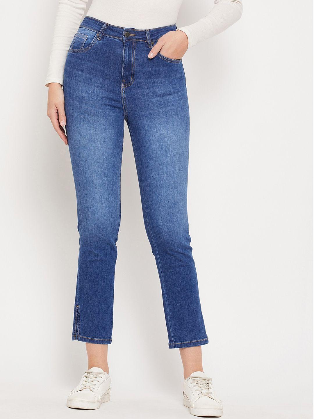 madame women skinny fit light fade cotton jeans