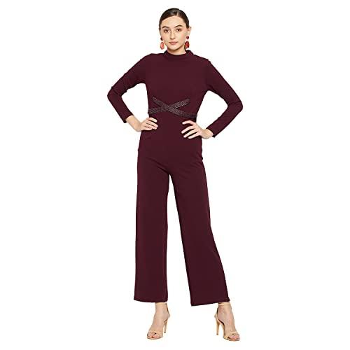 madame women wine jump suits