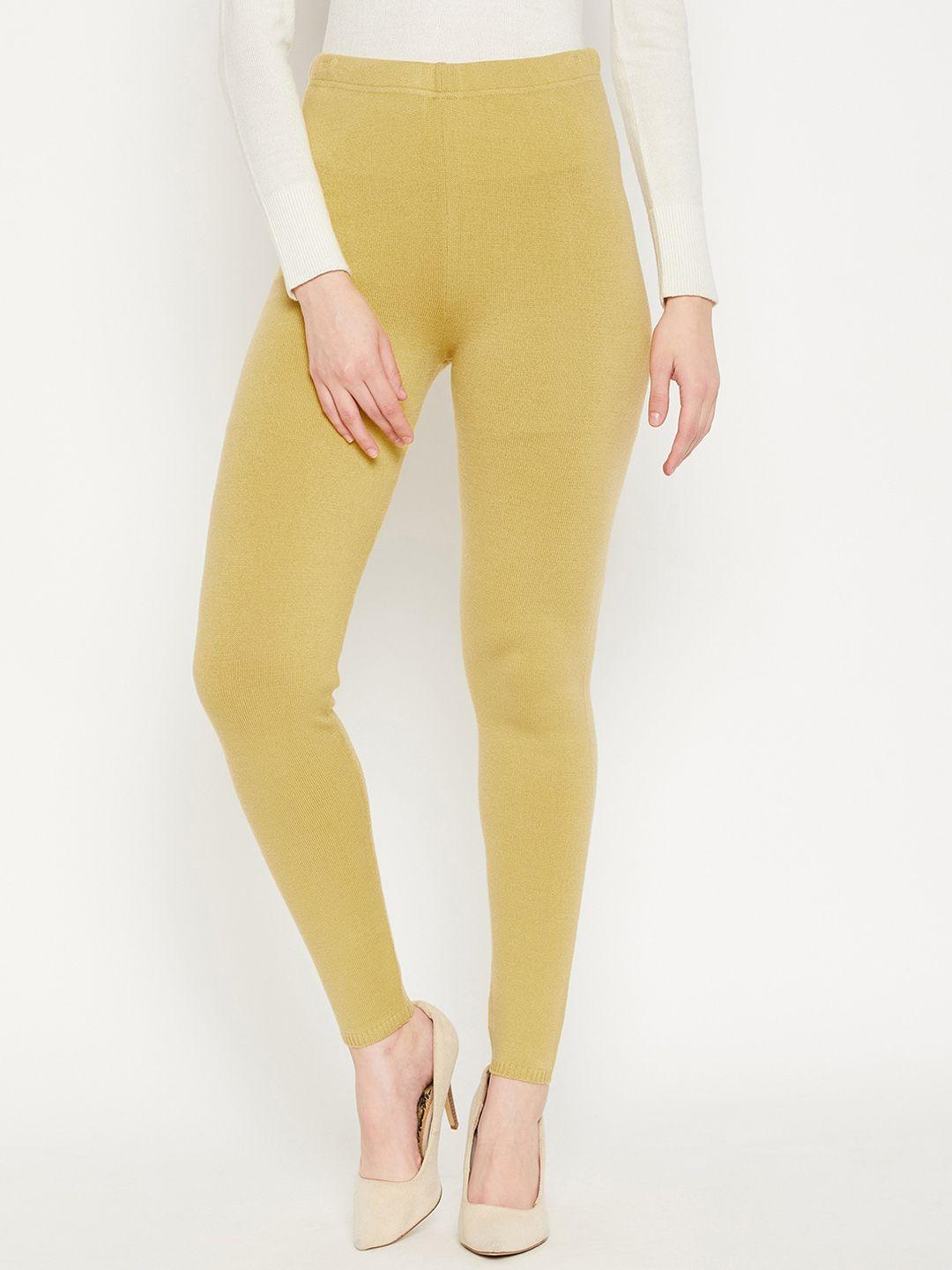 madame women yellow solid tights