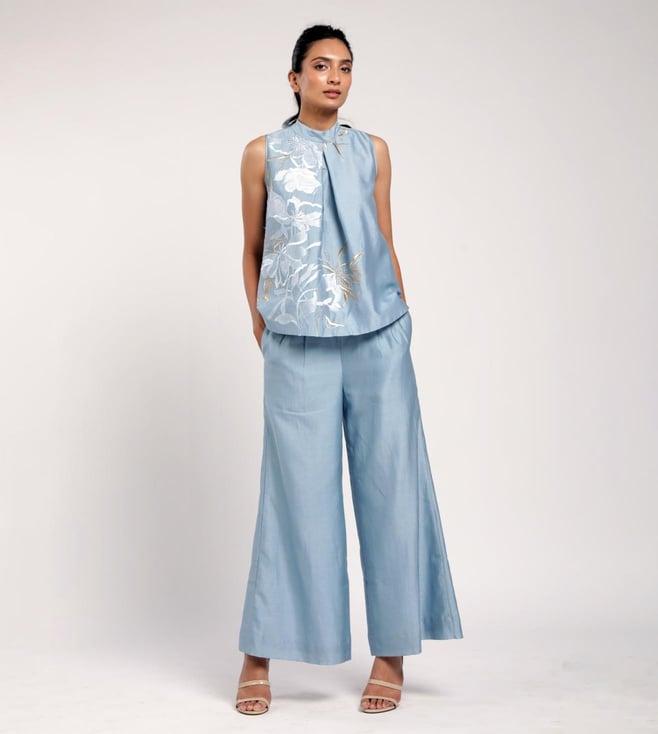 madder much pacific blue lea twist top with pant