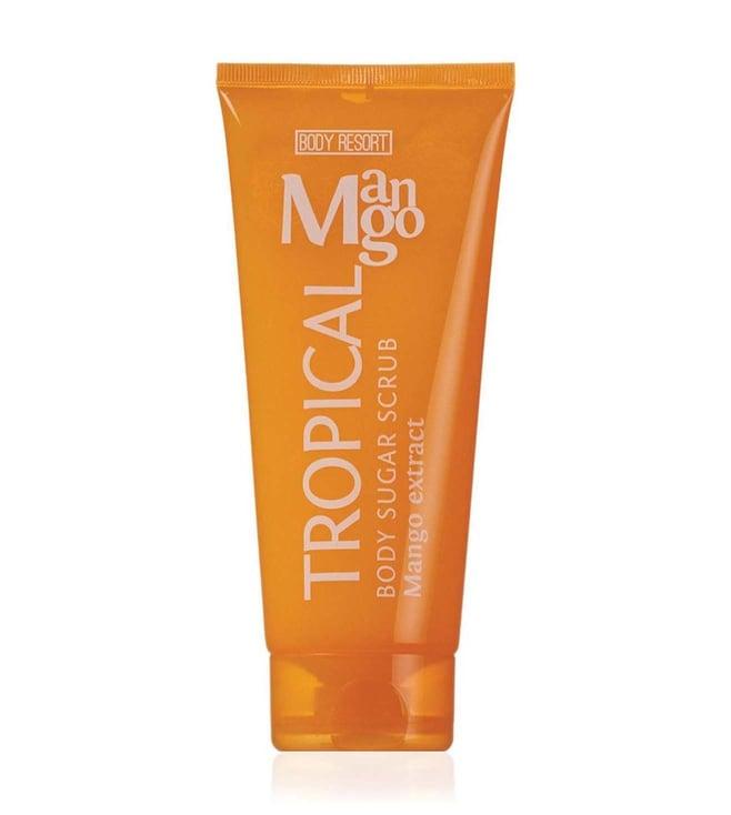 mades body resort clear orange tube body sugar scrub - 250 gm