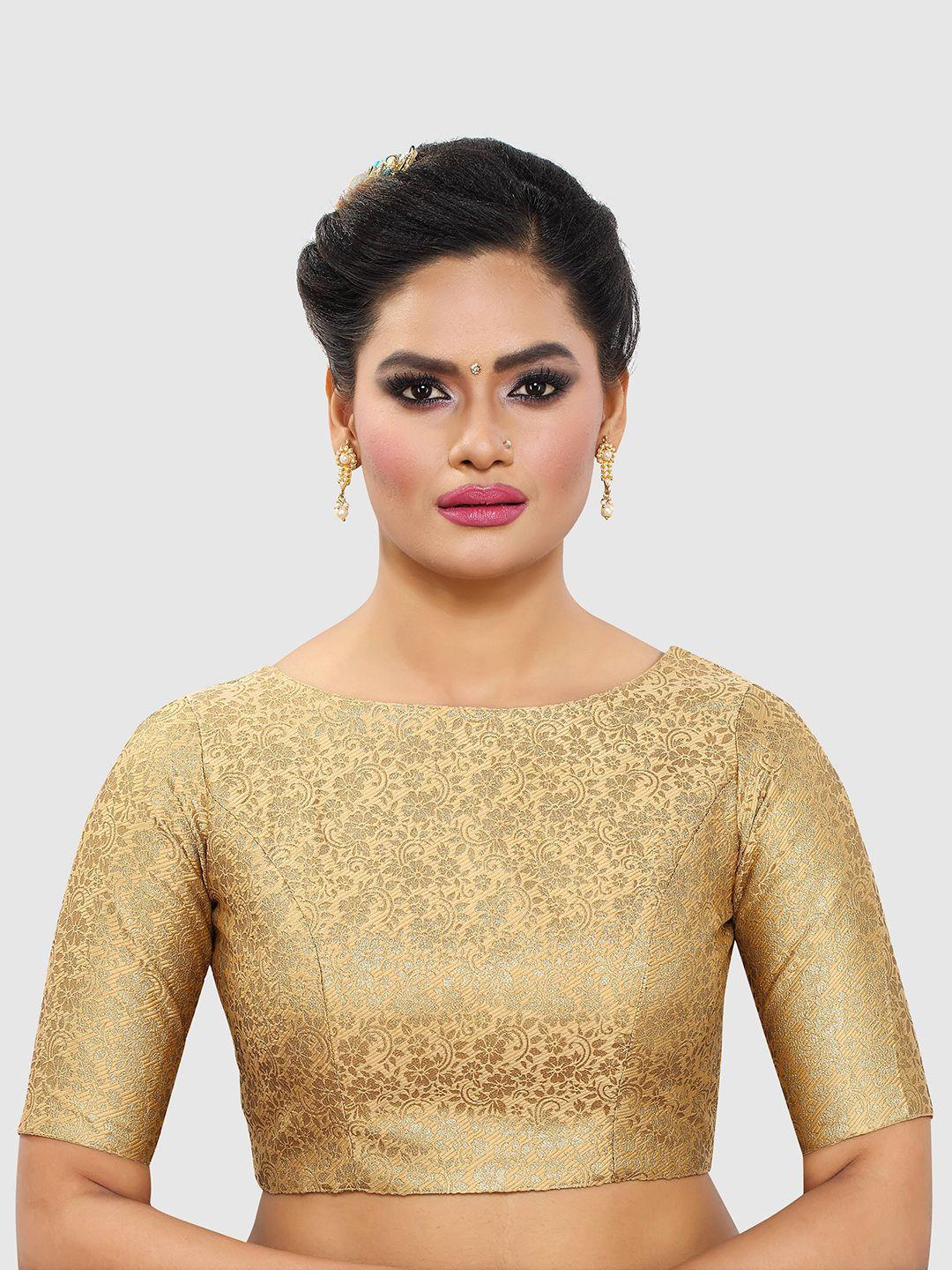 madhu fashion woven design saree blouse