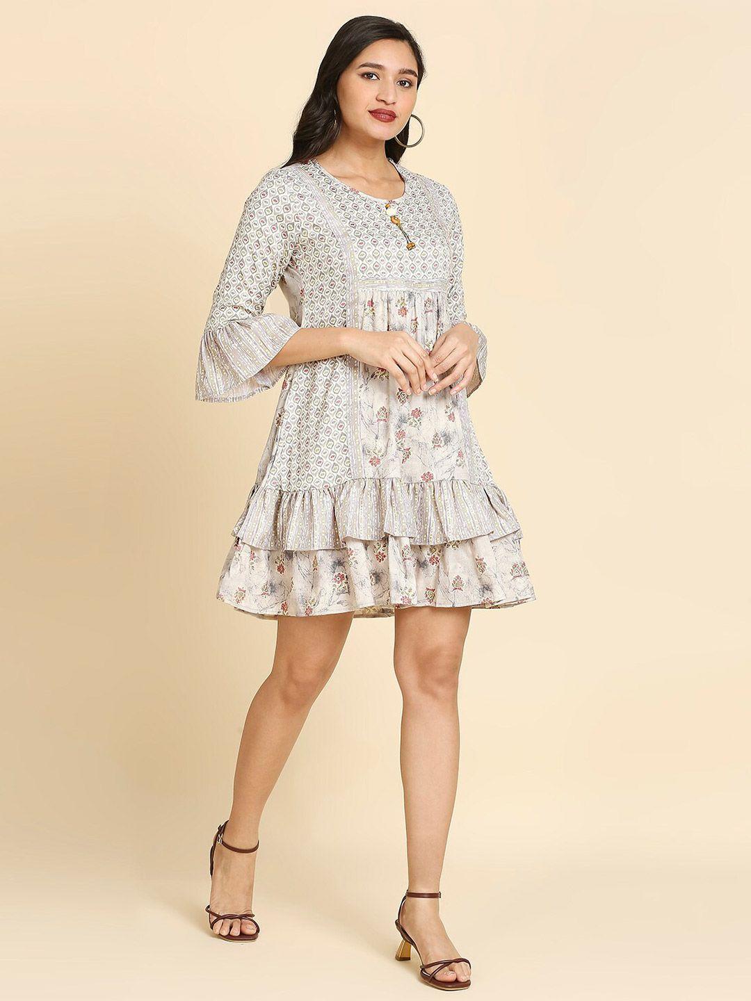 madhuram-floral-printed-fit-&-flare-dress-with-bell-sleeves