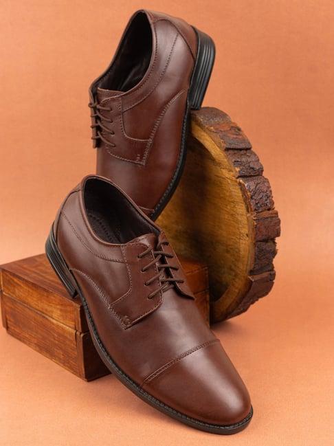 madind men's brown derby shoes