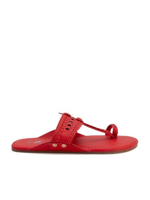 madras trunk women's haiku red toe ring sandals
