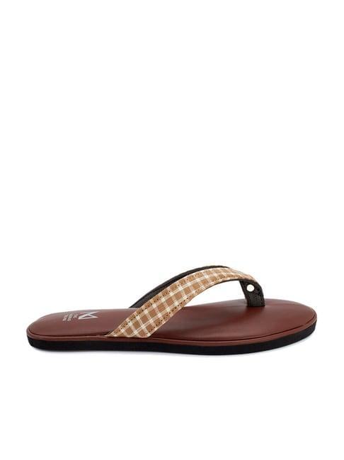 madras trunk women's holiday brown thong sandals