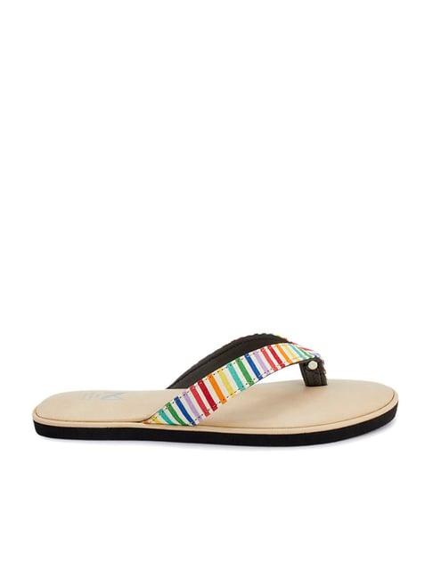 madras trunk women's holiday multicolor thong sandals
