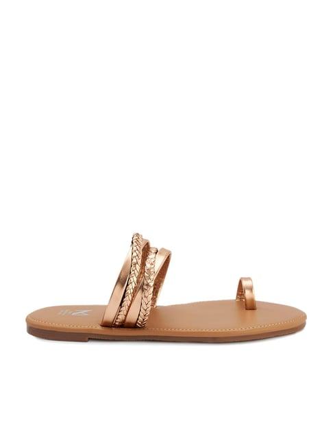 madras trunk women's mayuri gold toe ring sandals