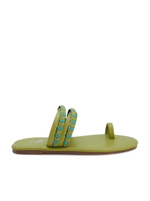 madras trunk women's mayuri green toe ring sandals