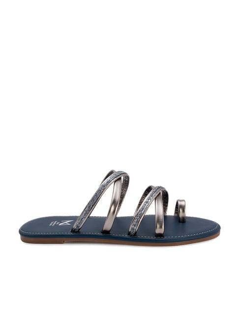 madras trunk women's mittai gun metal toe ring sandals