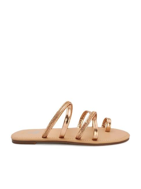 madras trunk women's mittai rose gold toe ring sandals