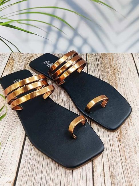 madras trunk women's vizha bronze toe ring sandals