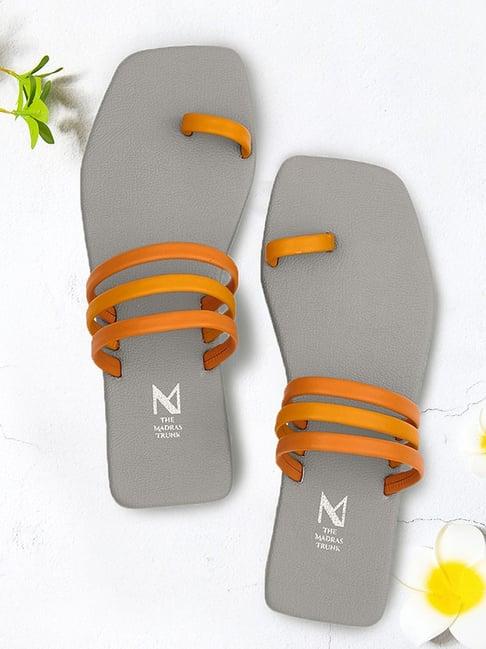 madras trunk women's vizha mustard toe ring sandals