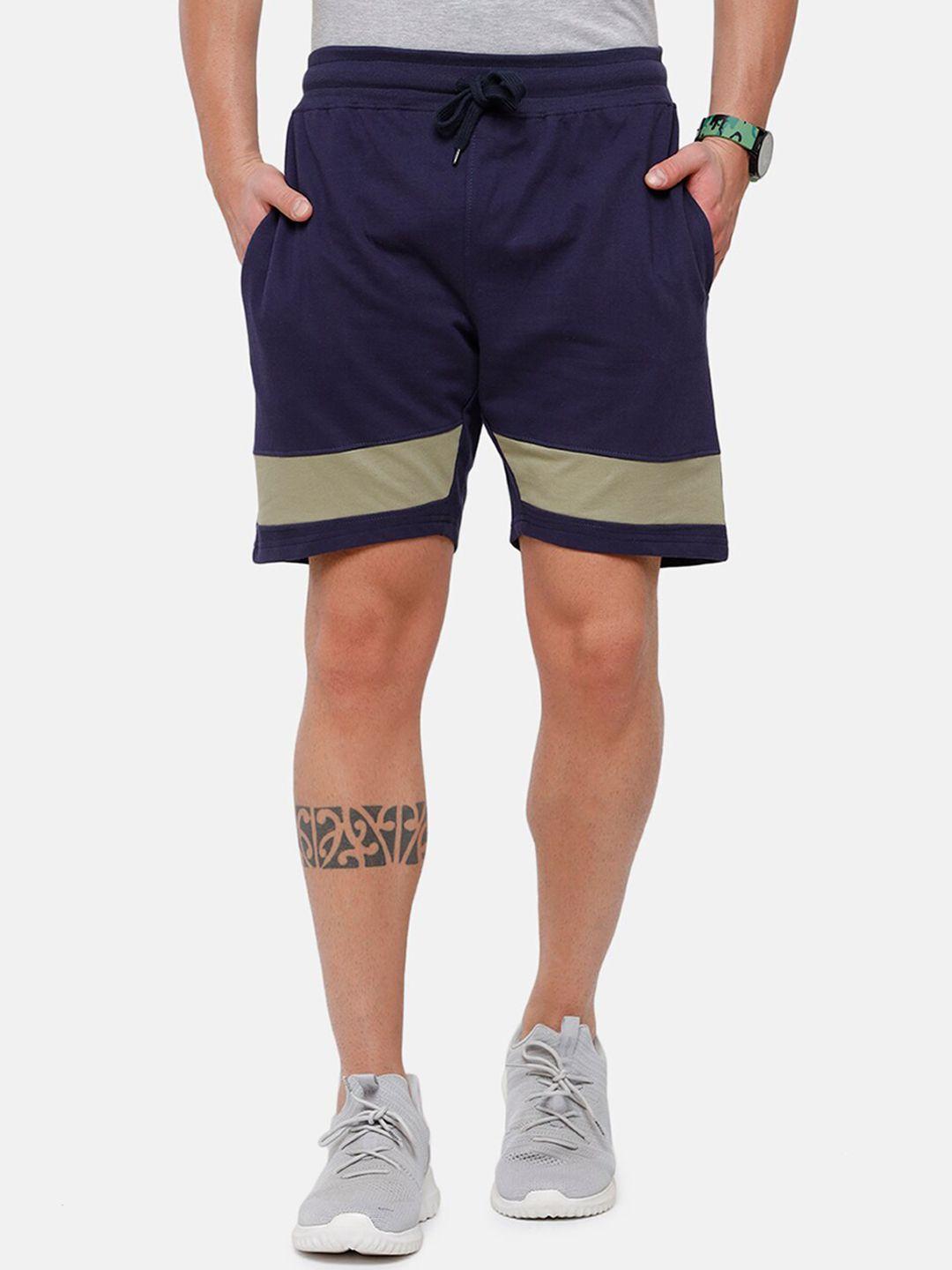 madsto men colourblocked pure cotton shorts