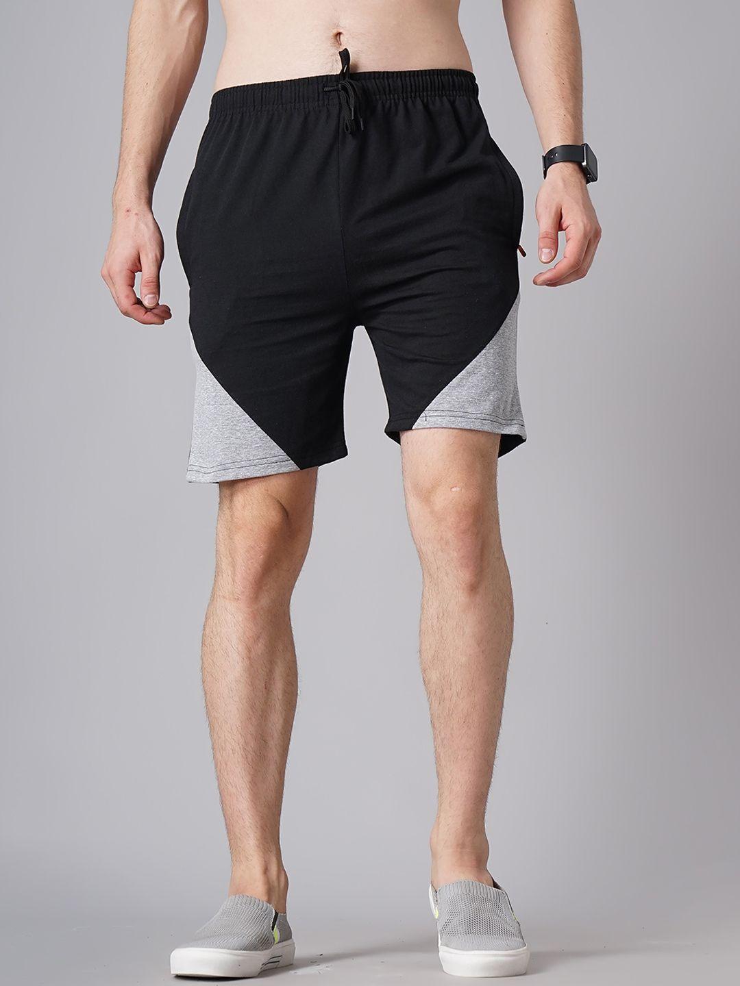 madsto plus size men slim fit cotton sports shorts