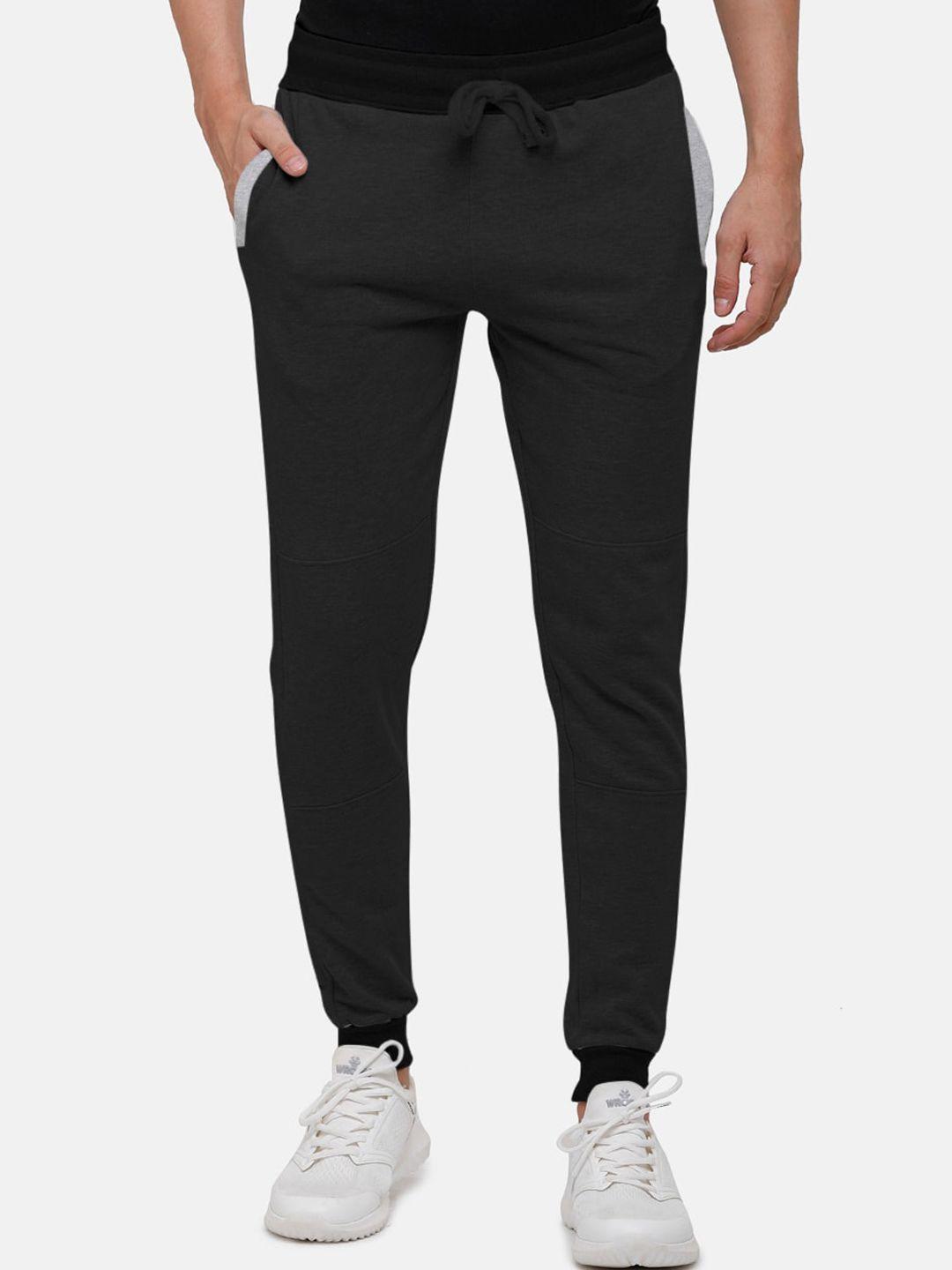 madsto men grey solid cotton joggers