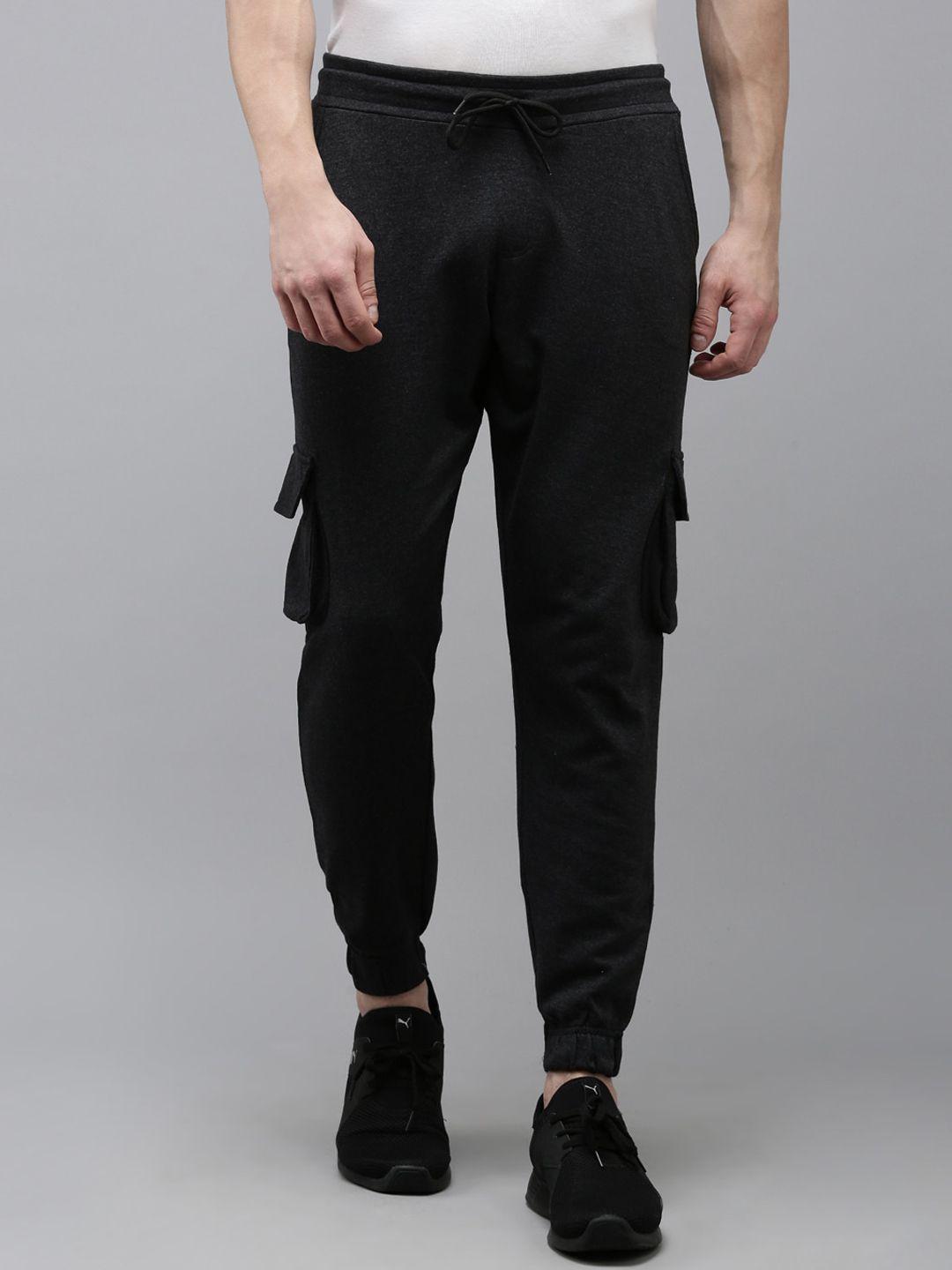 madsto men mid rise slim -fit cargo joggers