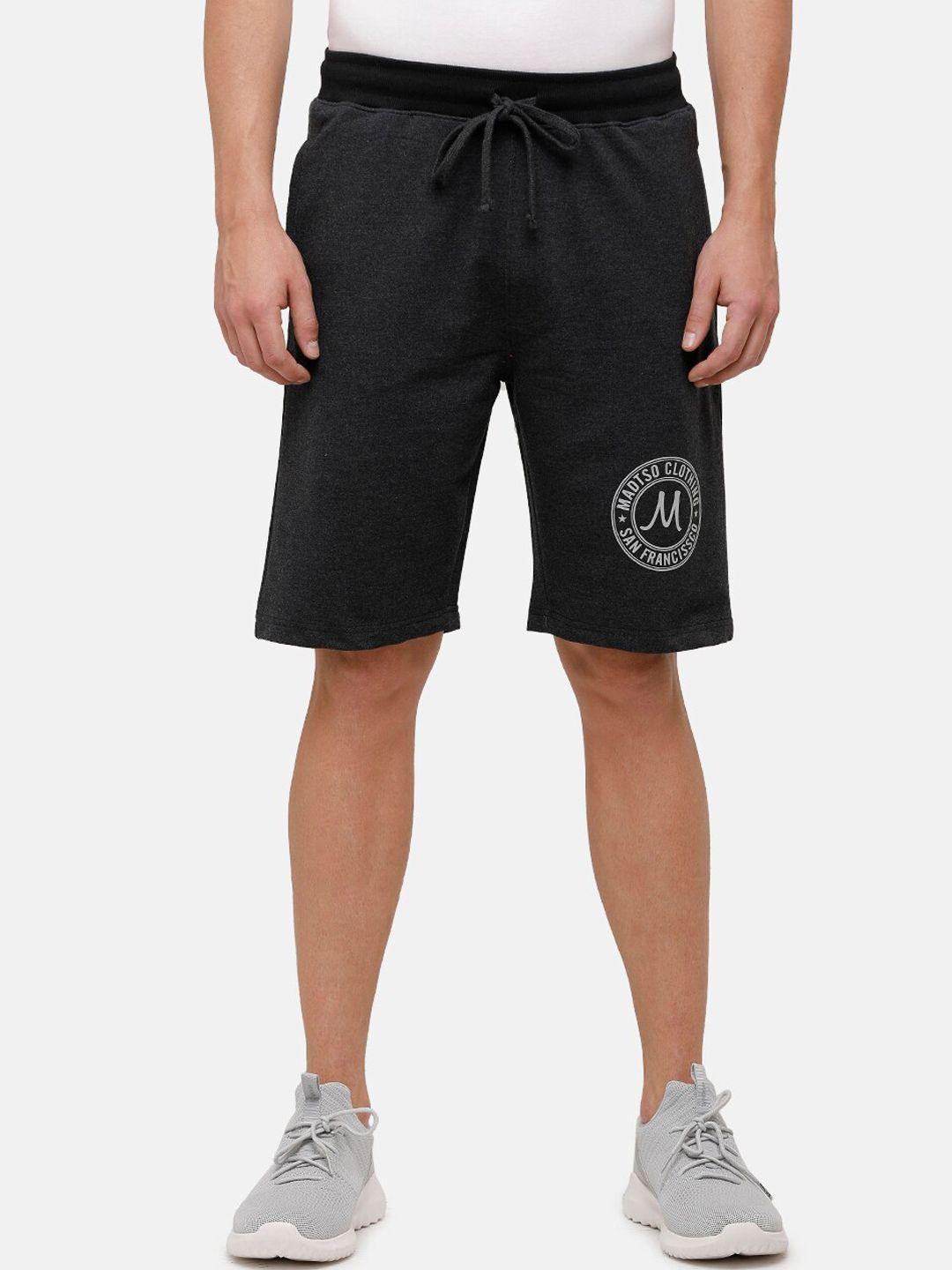 madsto men pure cotton regular fit mid-rise shorts