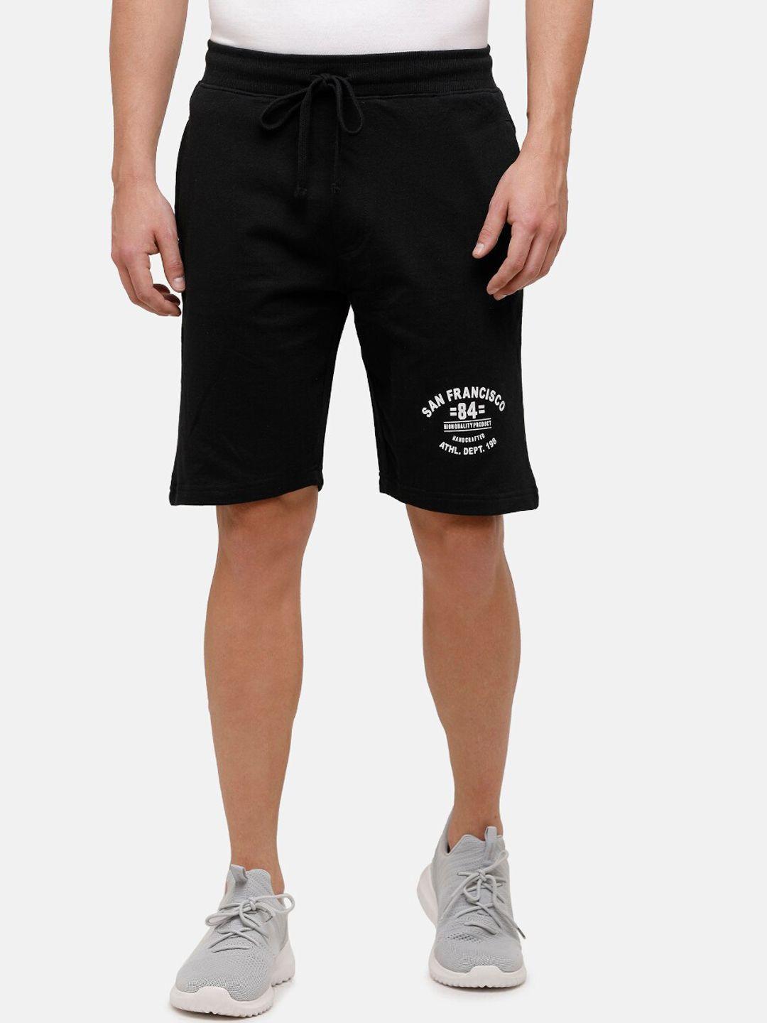 madsto men pure cotton regular fit mid-rise shorts