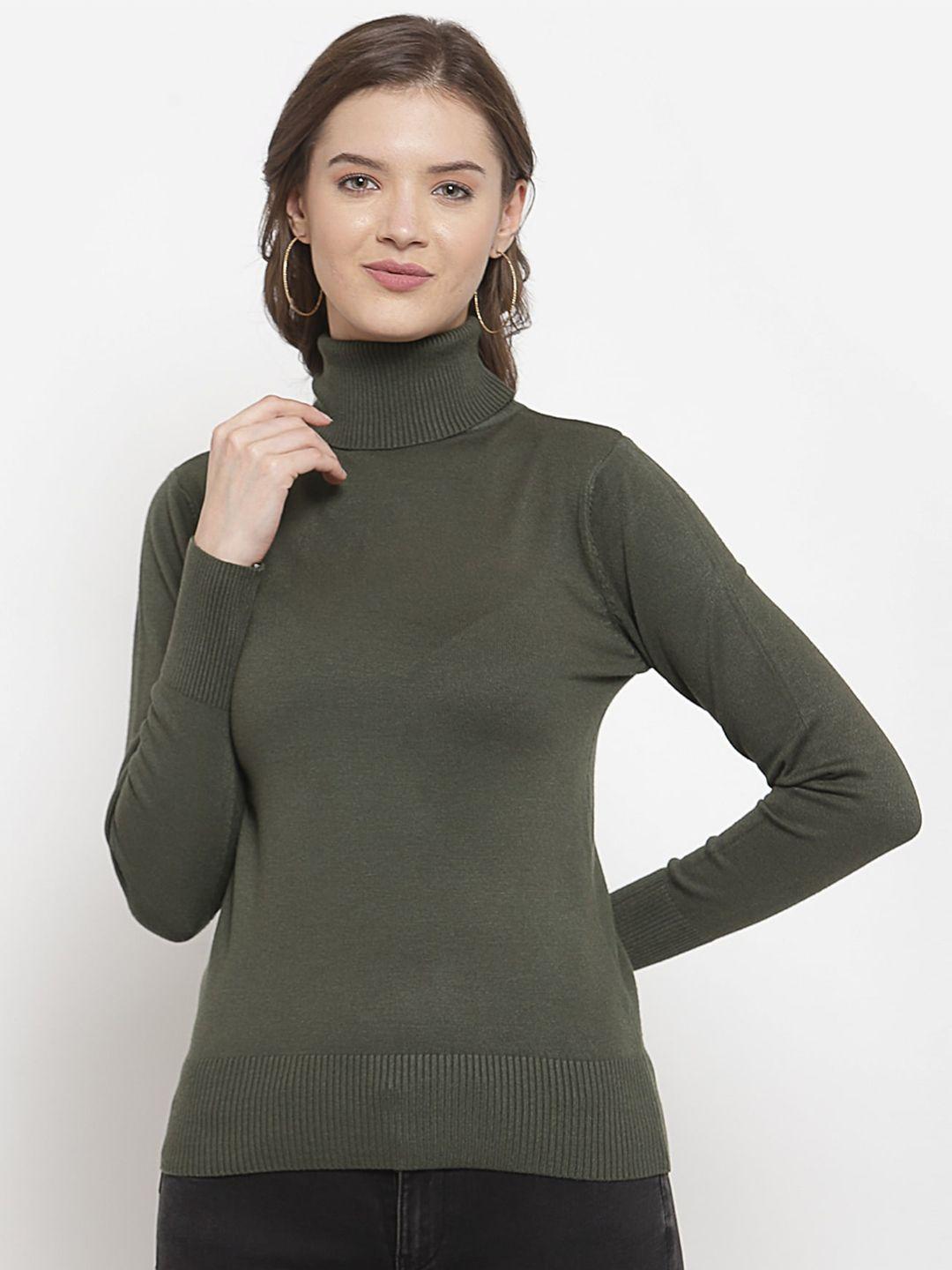 mafadeny women turtle neck pullover sweater