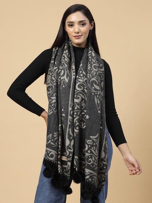 mafadeny black embellished stole