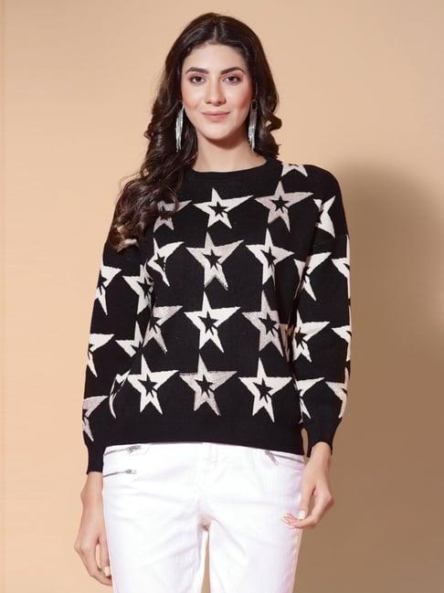 mafadeny black embellished sweater