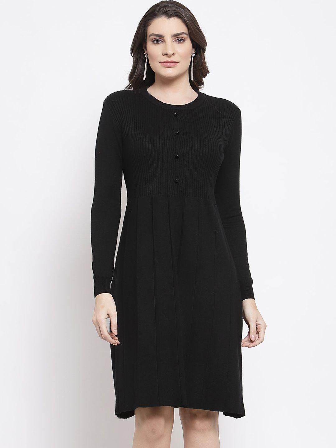 mafadeny black sweater dress