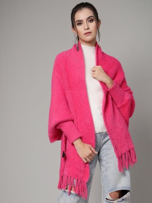 mafadeny dark pink poncho