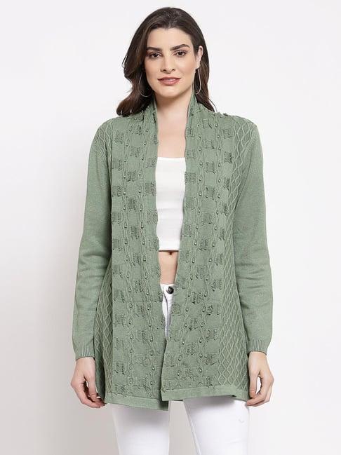 mafadeny green embellished shrug