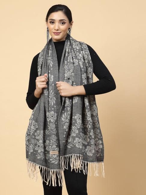 mafadeny grey embellished stole