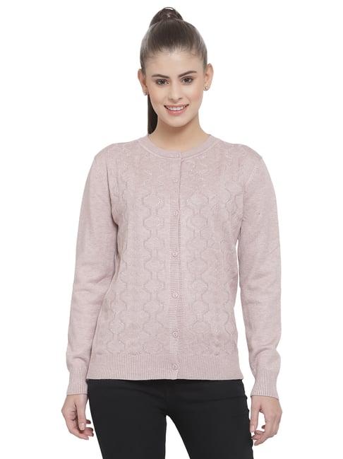 mafadeny light mauvelous embellished cardigan