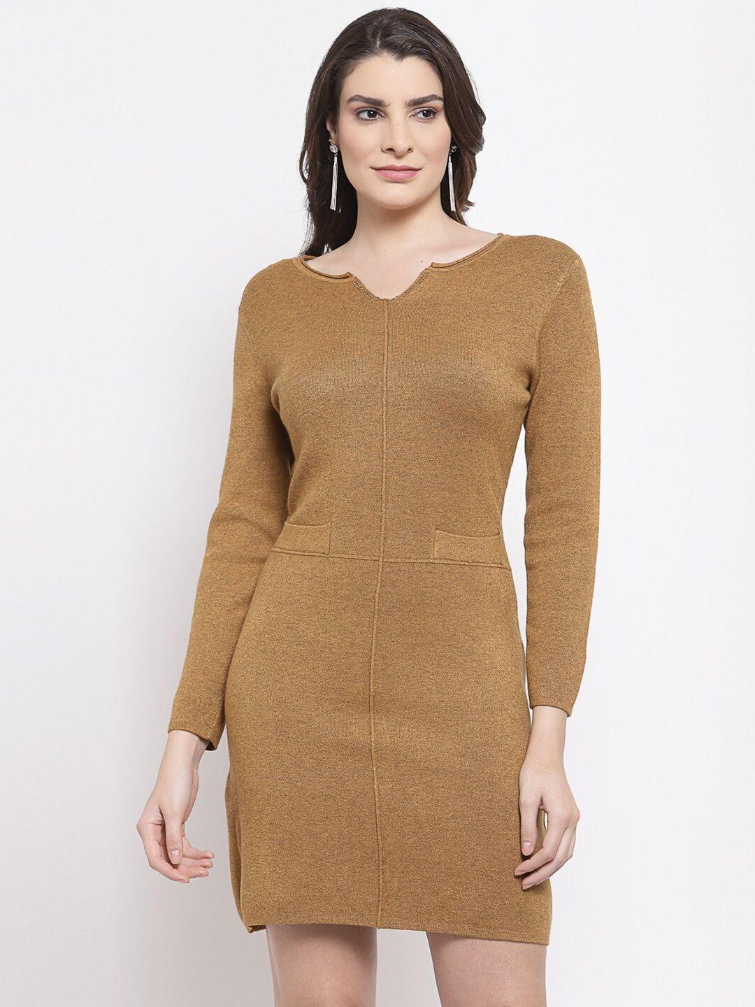 mafadeny long sleeves sheath dress