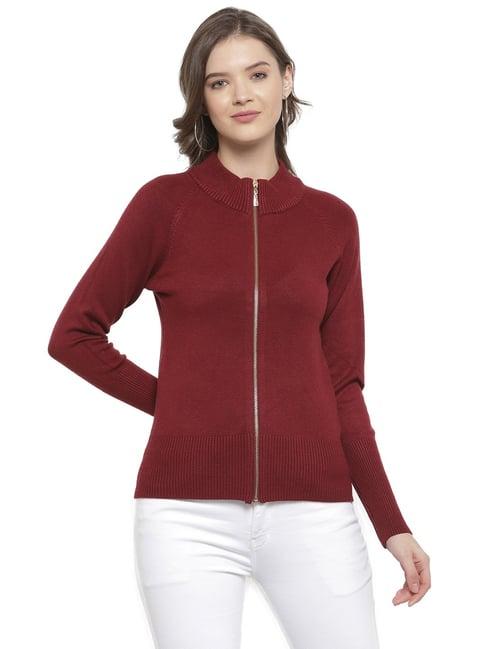 mafadeny maroon cardigan