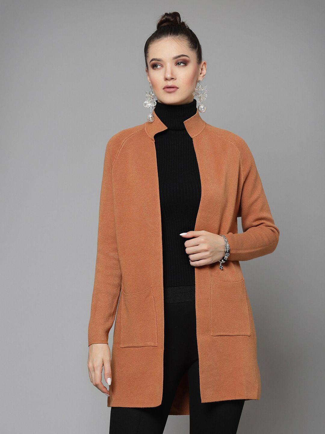 mafadeny women long sleeves open front longline shrug