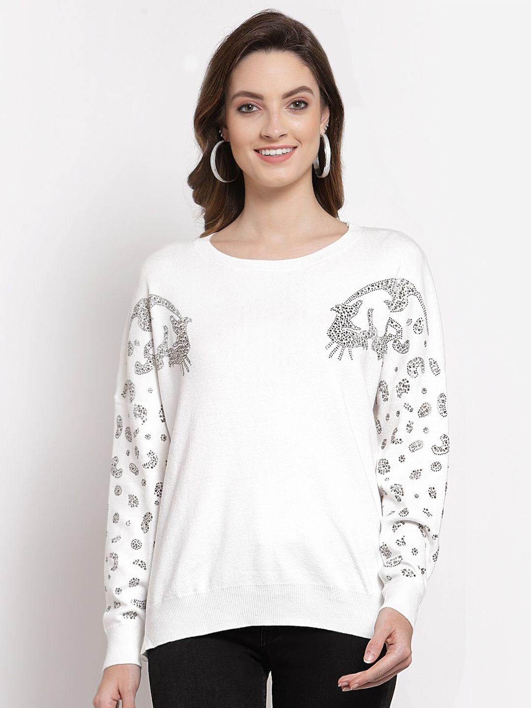 mafadeny women pullover with embellished detail