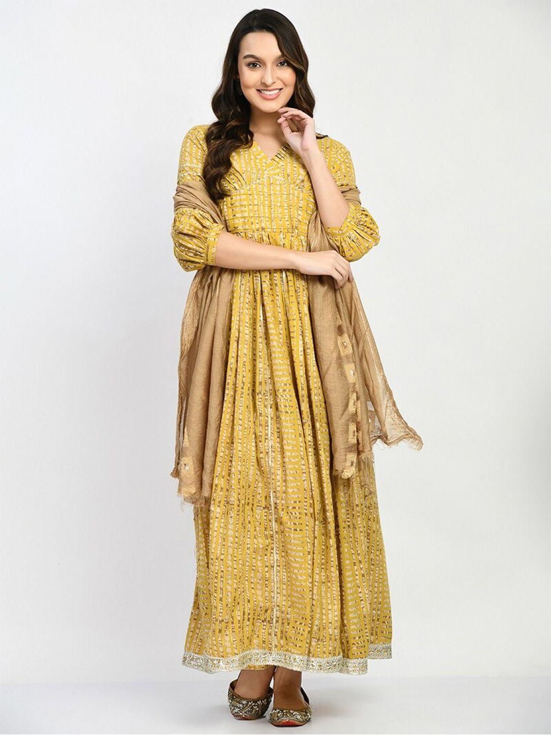 mafe mustard yellow print layered maxi dress