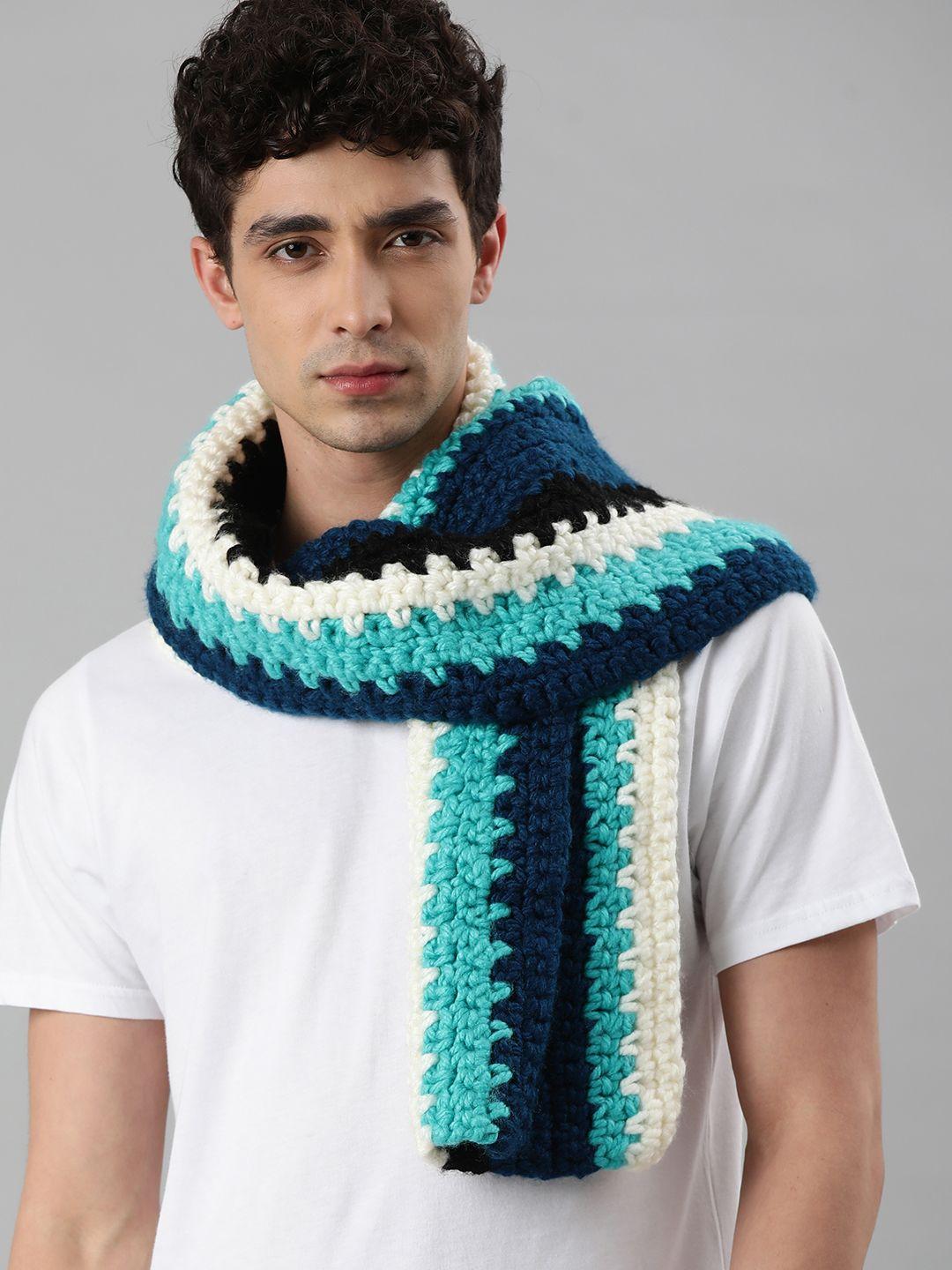 magic needles unisex multicoloured knitted scarf