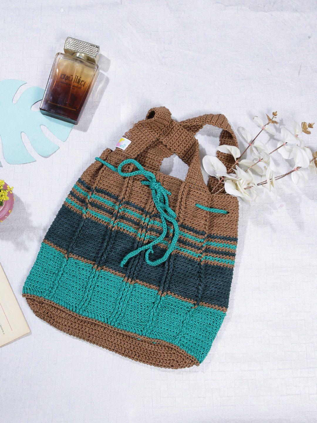 magic needles drawstring crochet shopper cotton tote bag