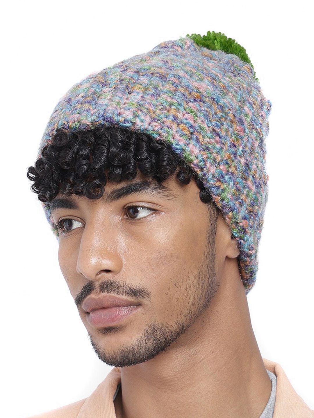 magic needles men acrylic self design beanie