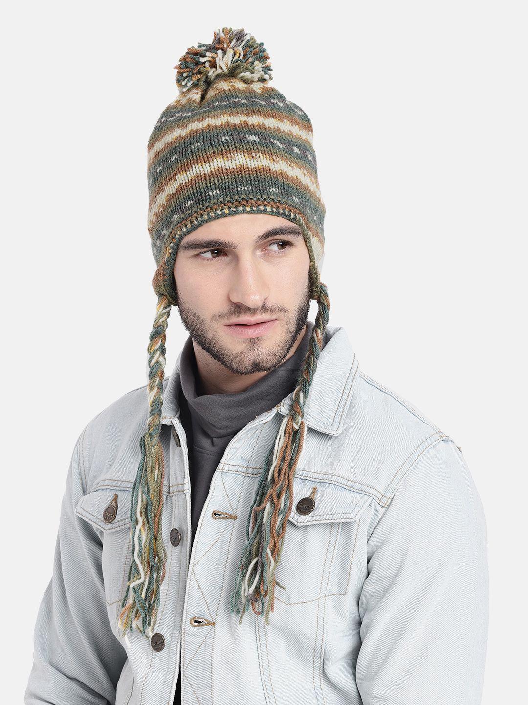 magic needles men green & brown icelandic cap